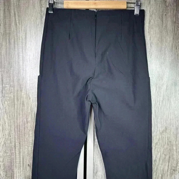 Athleta Black Pants Sz 8 Skinny Leg Hip Pockets Zipp Closure - Picture 5 of 9